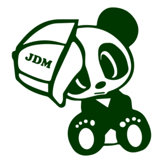 JDM Hat Panda Decal (Dark Green)